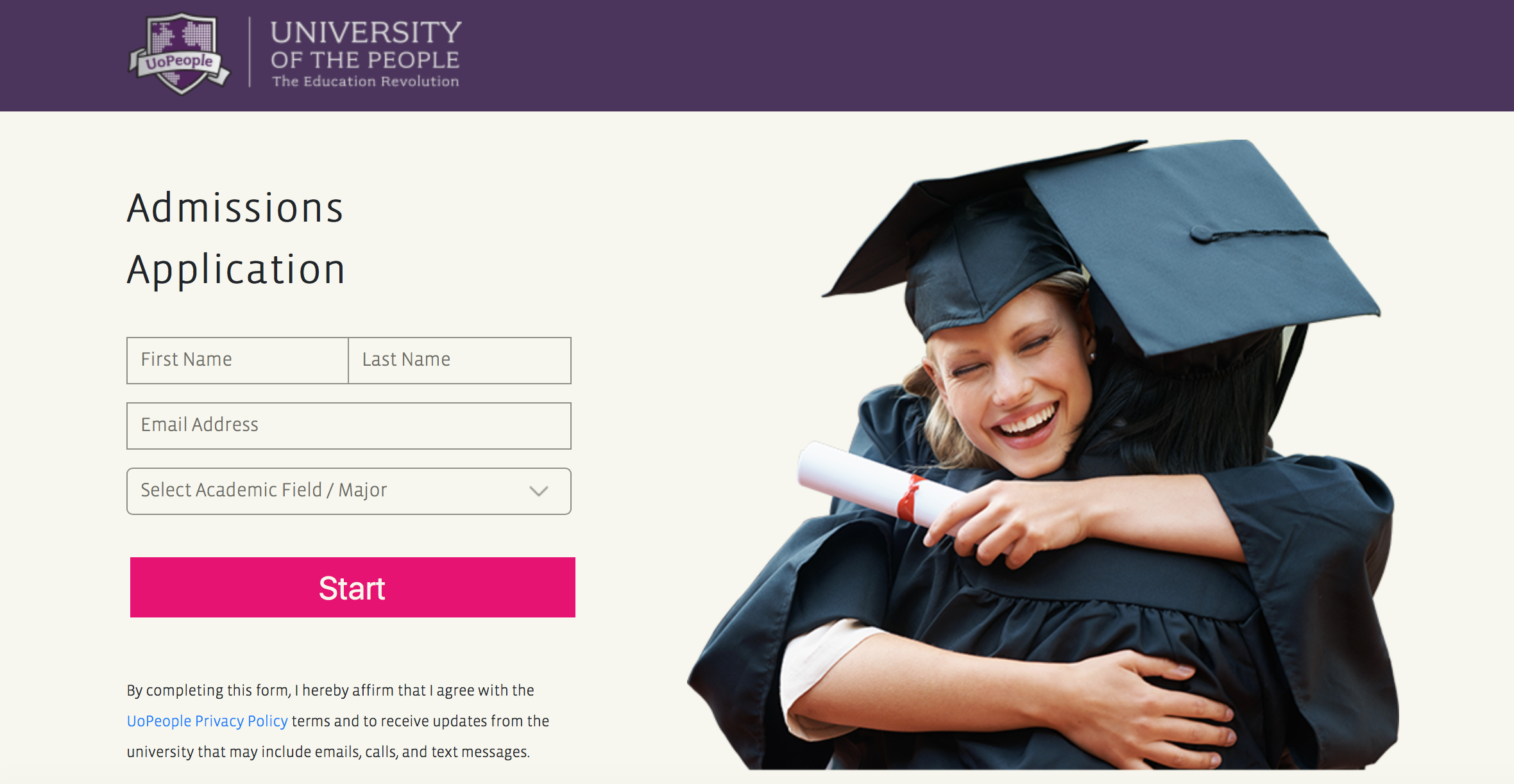 Admission Application for University of the People