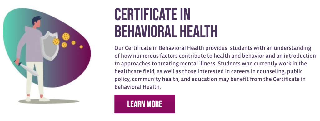 Certificate in behavioral health