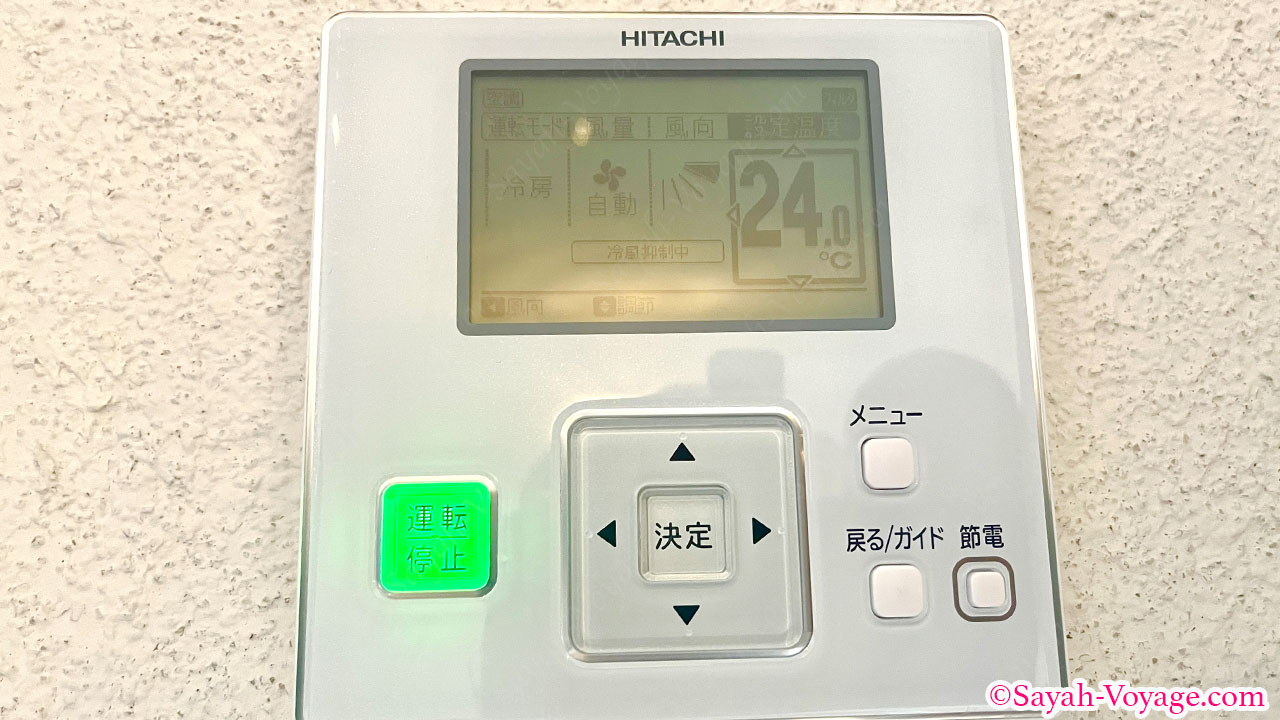 和歌山のギリシャ風リゾートホテル「エピカリス」のエアコン