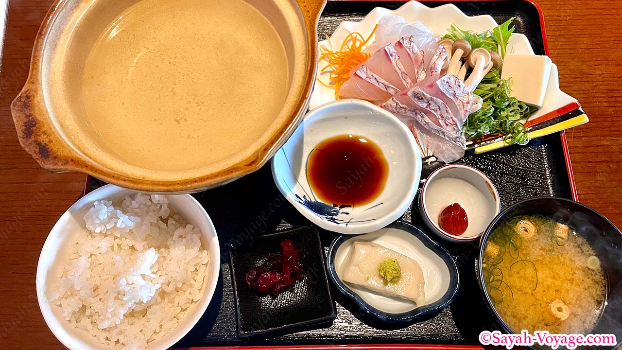 エピカリス周辺のわかうら食堂の鯛しゃぶ御前