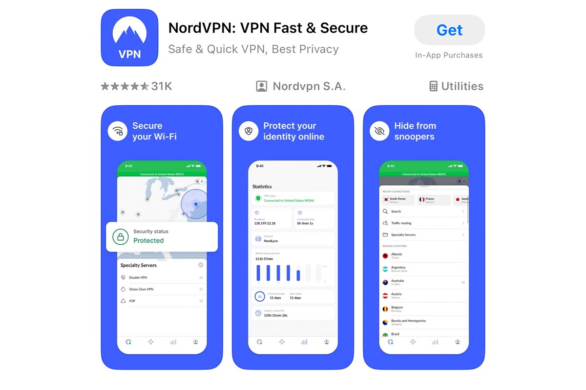 NordVPNのアプリ